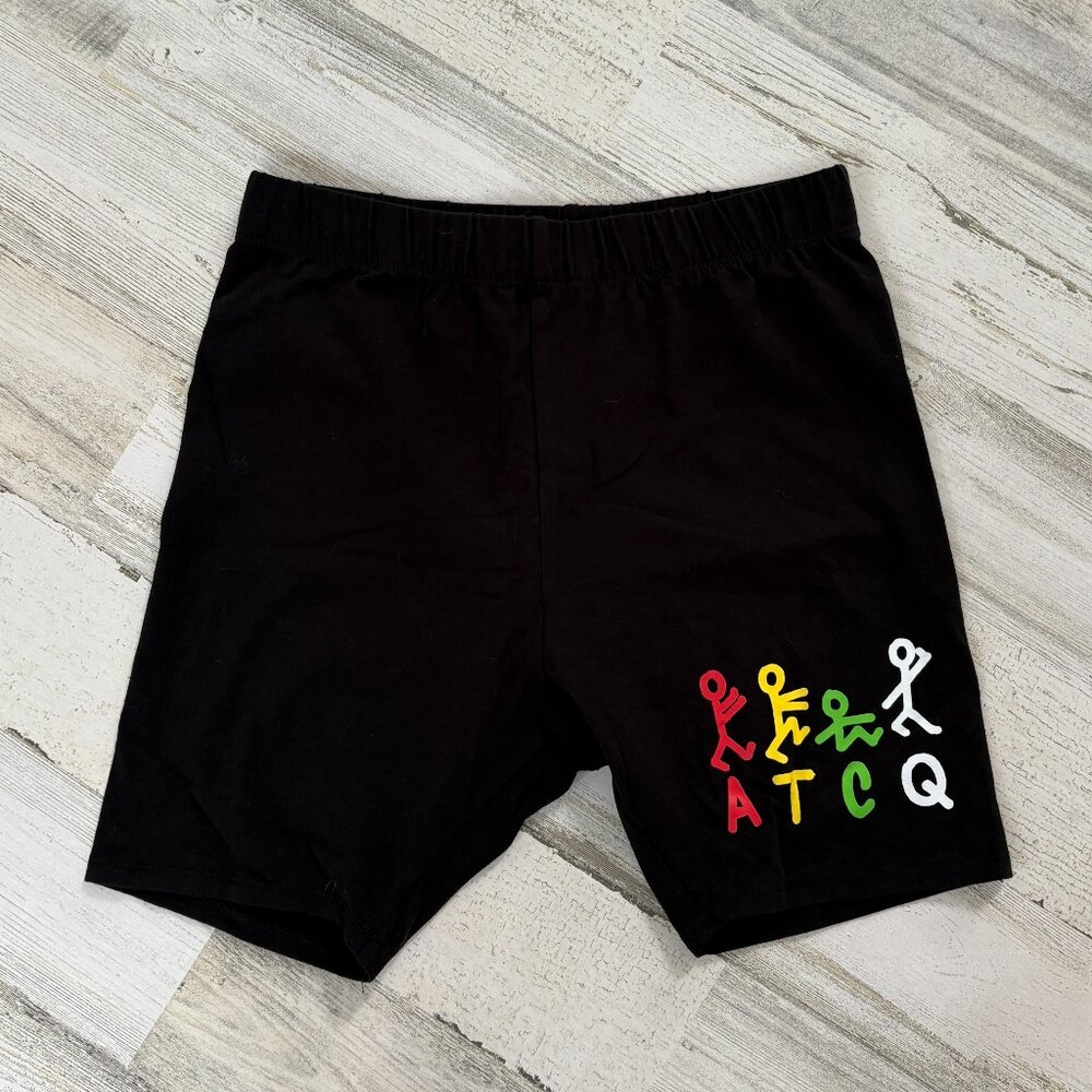 NWOT Tribe Called Quest Women's Size Small Pull On Stretch Bike Shorts Black